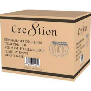 Cre8tion Spa Liner, 300 pcs/case, CLEAR, 10103 KK BB